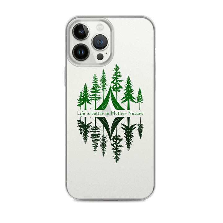 Life is better in Mother Nature Clear iPhone Case ( Side -Morning- ) product image (1)