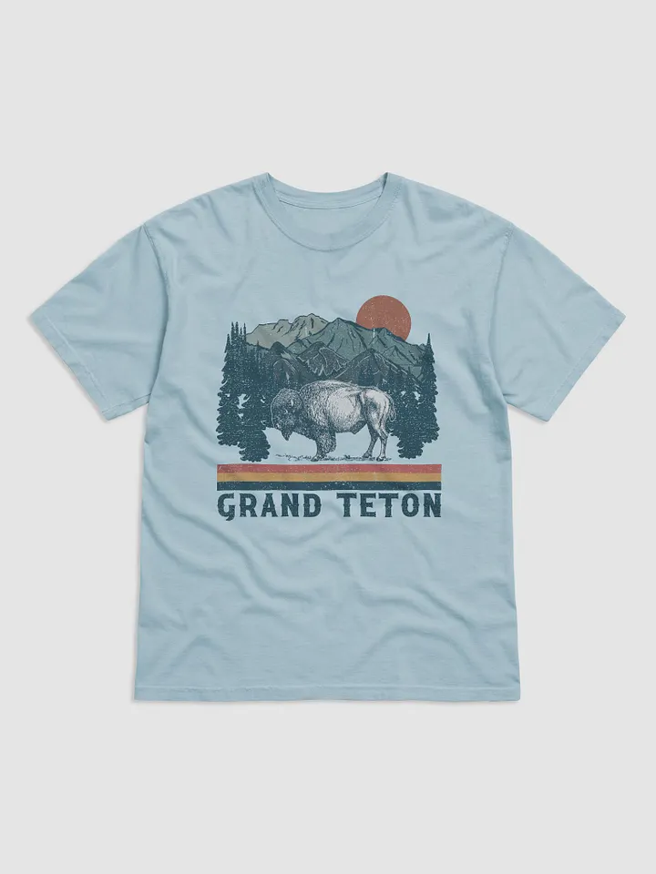 Bison in Grand Teton National Park, Wyoming Tee | Retro-Style Western T-Shirt for Travel and Road Trips product image (7)