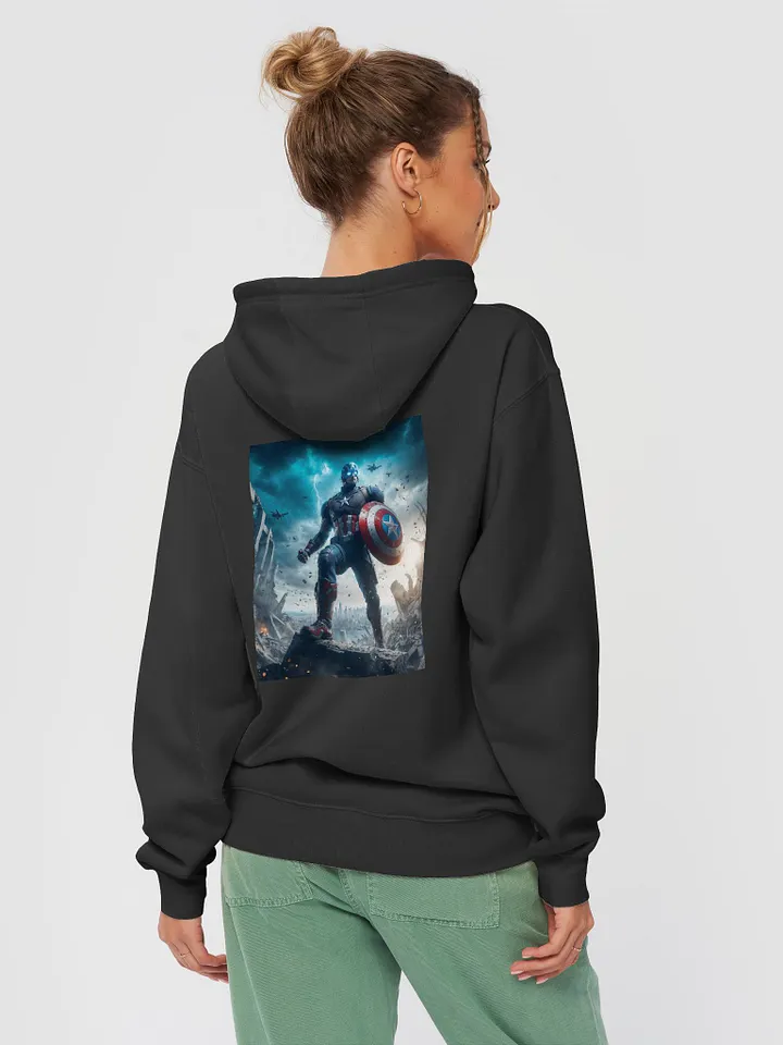 Captain America Premium Unisex Pullover Hoodie [Backside Print] product image (1)