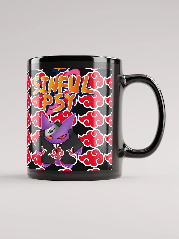 Gengar X Itachi Black Glossy Mug product image (1)