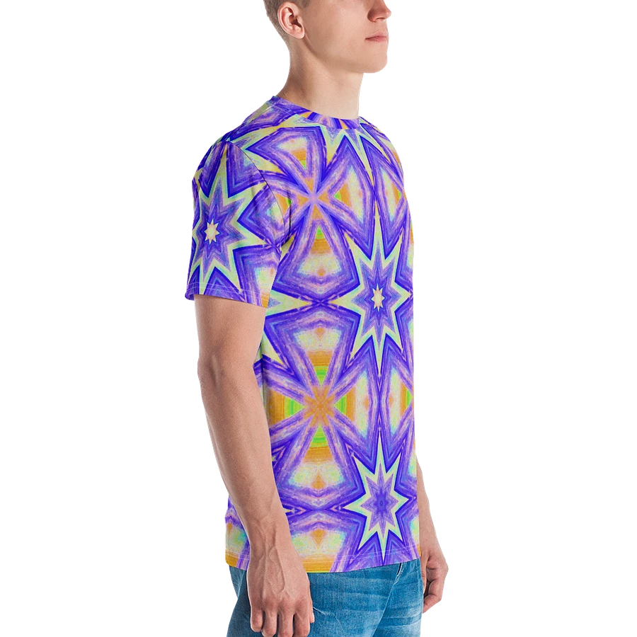 Abstract Star and Crosses Coloured Men's Crewneck T Shirt product image (3)