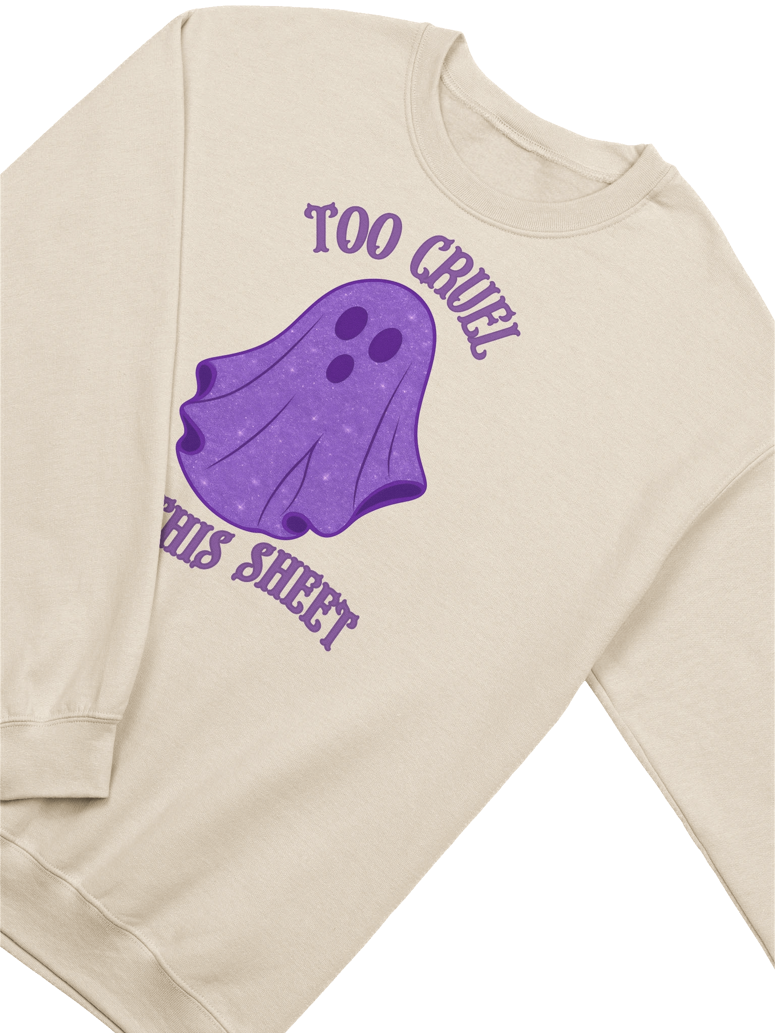 Ghostly Crewneck Sweatshirt, Too cruel for this sheet, product image (10)