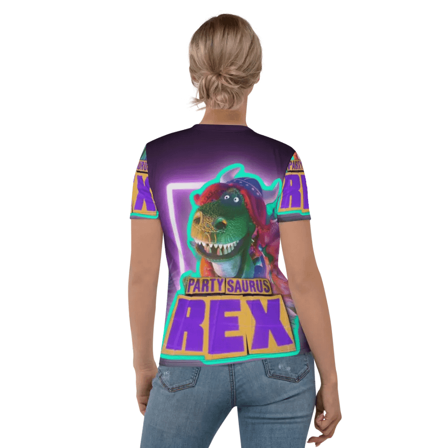 All Over Print Womens Crop Partysaurus Rex Tee product image (1)