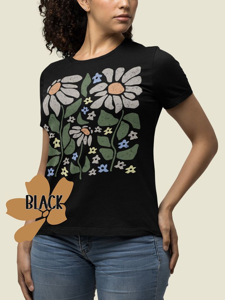 Minimalist Subtle Meeples Pastel Floral T-shirt for Board Gamers product image (1)