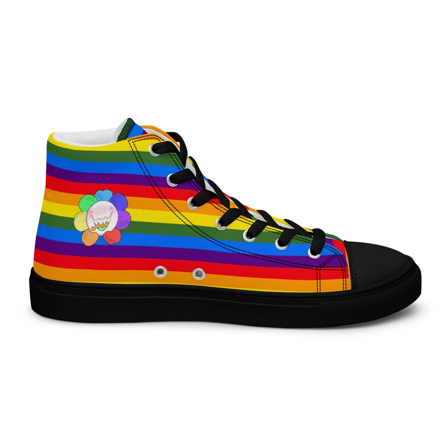 Rainbow and Black Flower Sneakers product image (7)