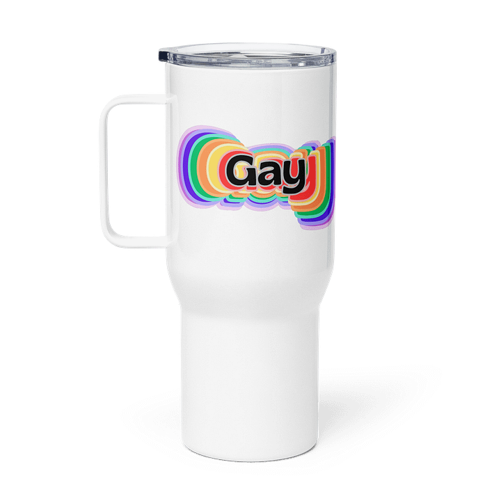 LGBTQIAP2S+ 2025, Rainbow Gay, White Tumbler product image (1)