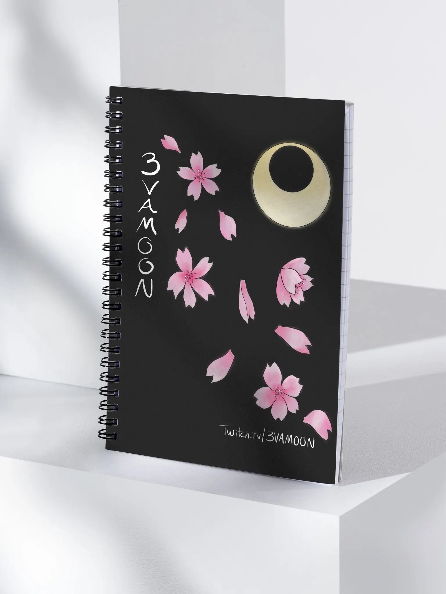 Sakura Moon Spiral Notebook product image (3)