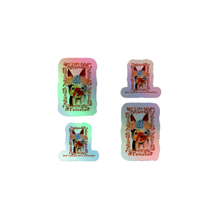 KC, Don't You Put Me In a Situation (bunny), Holo Sticker Pack product image (1)