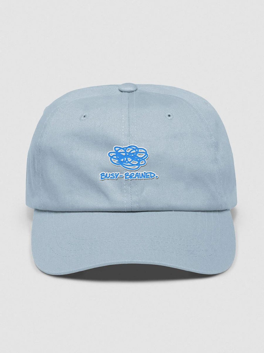 BUSY-BRAINED (light blue + white lined design) classic dad hat product image (25)