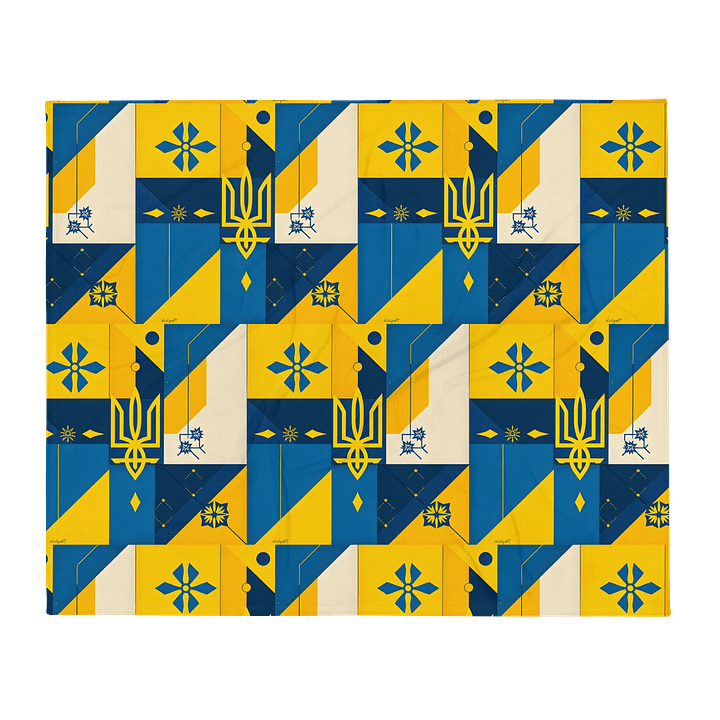 Cozy Ukrainian Trident Throw Blanket product image (2)