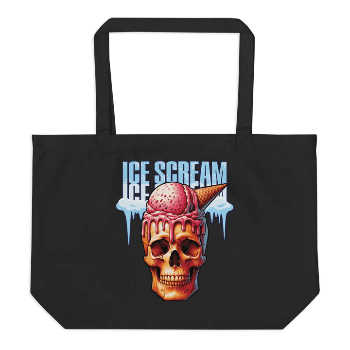 Ice Scream Skull Organic Tote Bag product image (2)