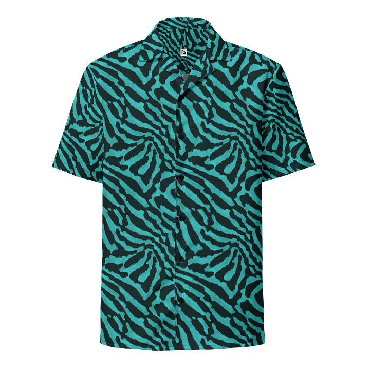 Teal Zebra Hawaiian Shirt product image (1)