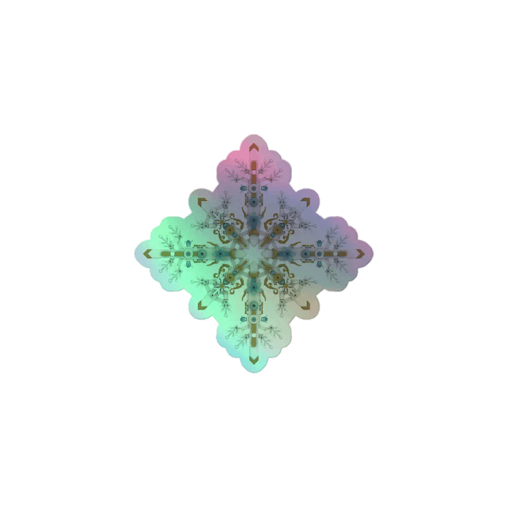 Christmas Brick Snowflake - Holo Sticker product image (1)
