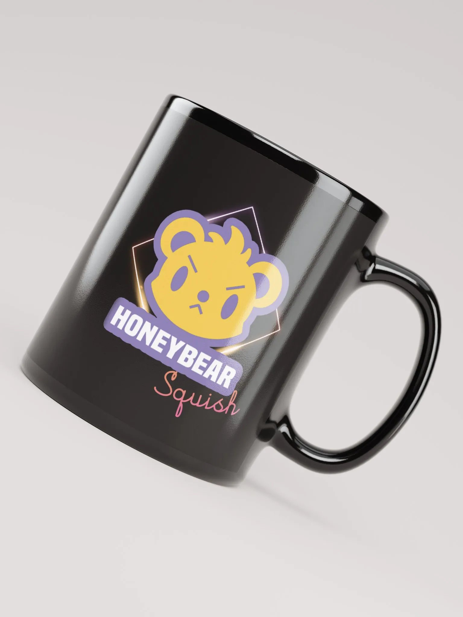 HONEYBEARSQUISH Black Glossy Mug product image (8)