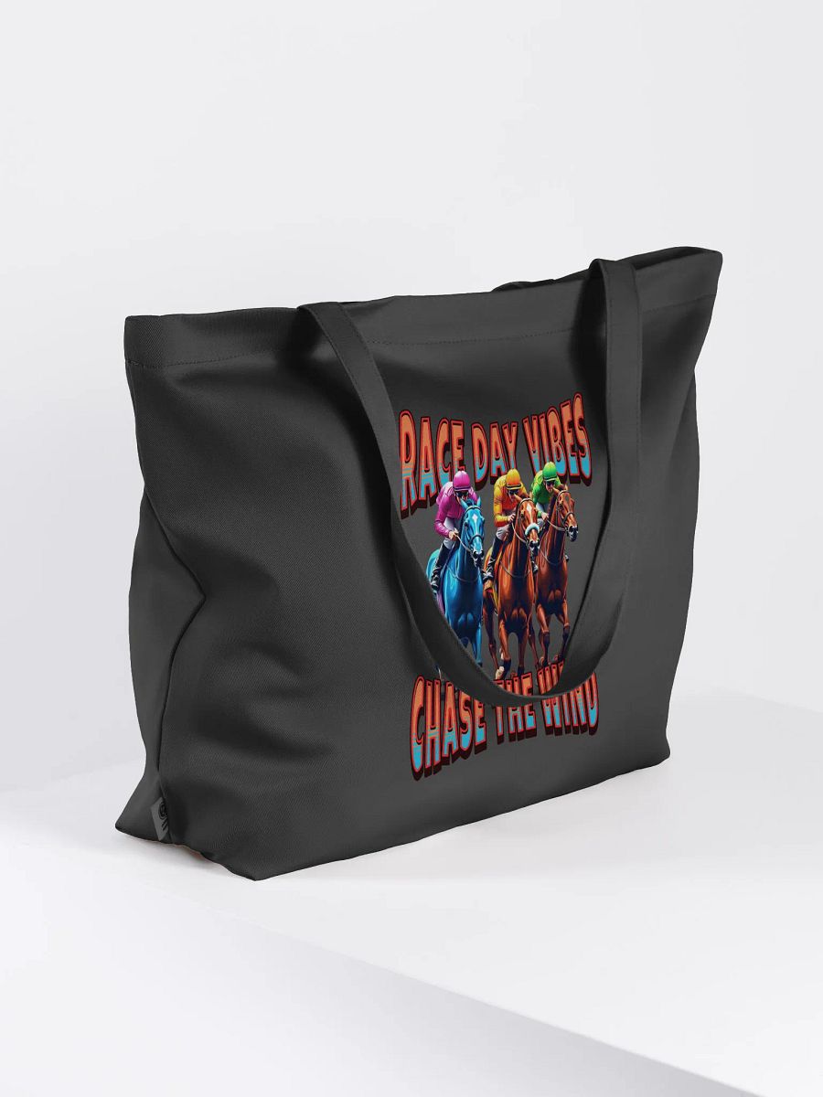 Race Day Vibes Chase The Wind Horse Racing Tote Bag product image (1)