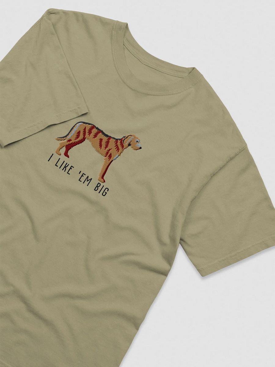 I Like 'Em Big T-Shirt(Embroidered) of an Irish Wolfhound(Brindle) product image (11)