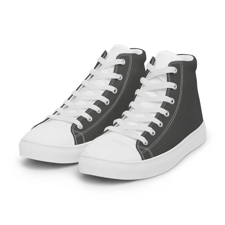 Men's black and white high top canvas sneakers product image (1)