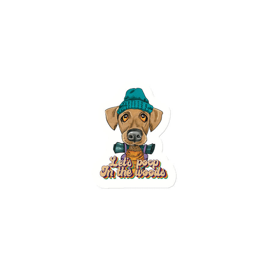 Magnet Camping Dog - Let's poop in the Woods product image (2)
