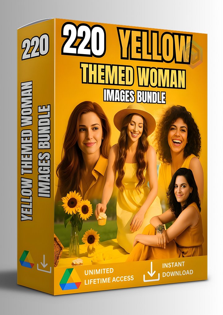 220 VIBRANT YELLOW LEMON BOSS STOCK IMAGES BUNDLE FOR BOLD FEMALE EMPOWERMENT product image (1)