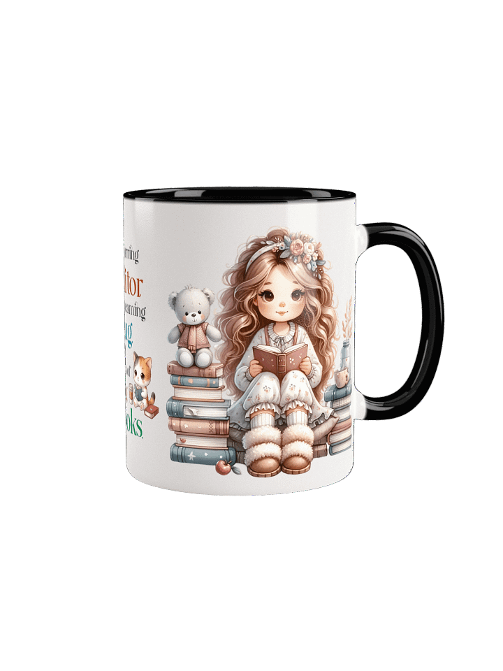 “A Purring Editor” Ceramic Mug – Cute Cat, Coffee & Sewing Book Quote Gift product image (1)