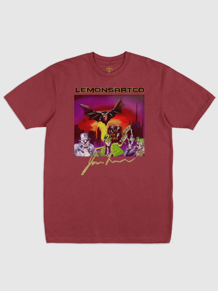 Bat Guy vs Bad Guys Over City Comic Tee product image (4)