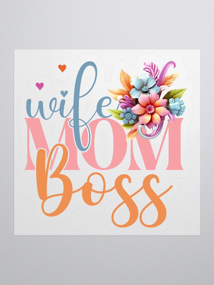 Wife Mom Boss Kiss Cut Stickers product image (3)