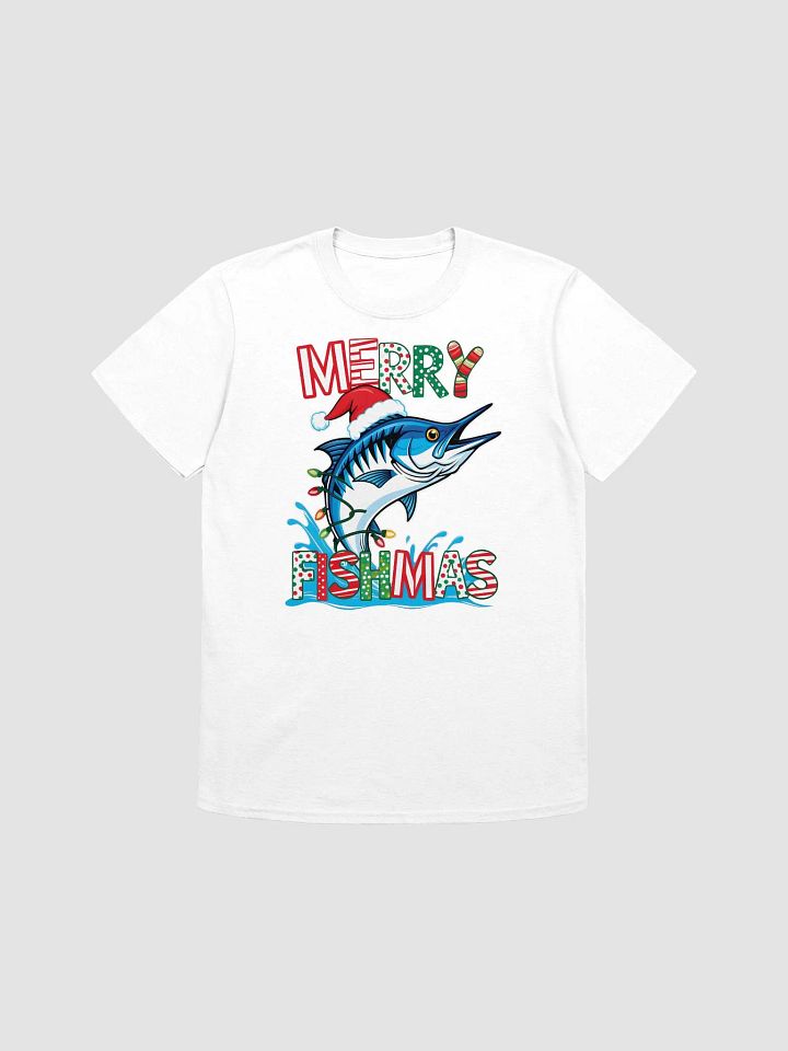 Merry Fishmas Marlin Fishing Christmas Lights shirt product image (1)