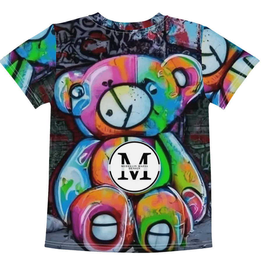 Graffiti Teddy Bear Kids T-Shirt product image (6)