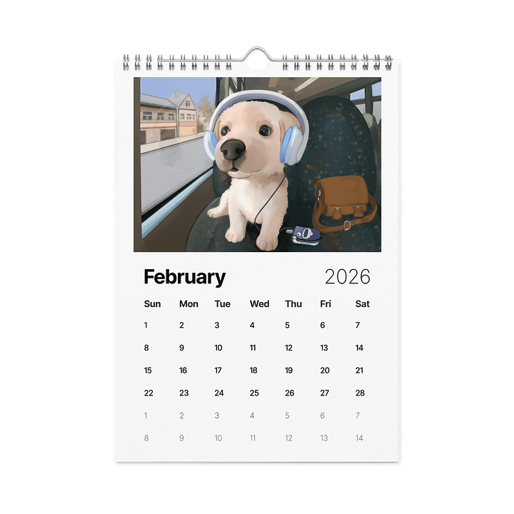 Calendar dogs (and cats) 2026 product image (2)
