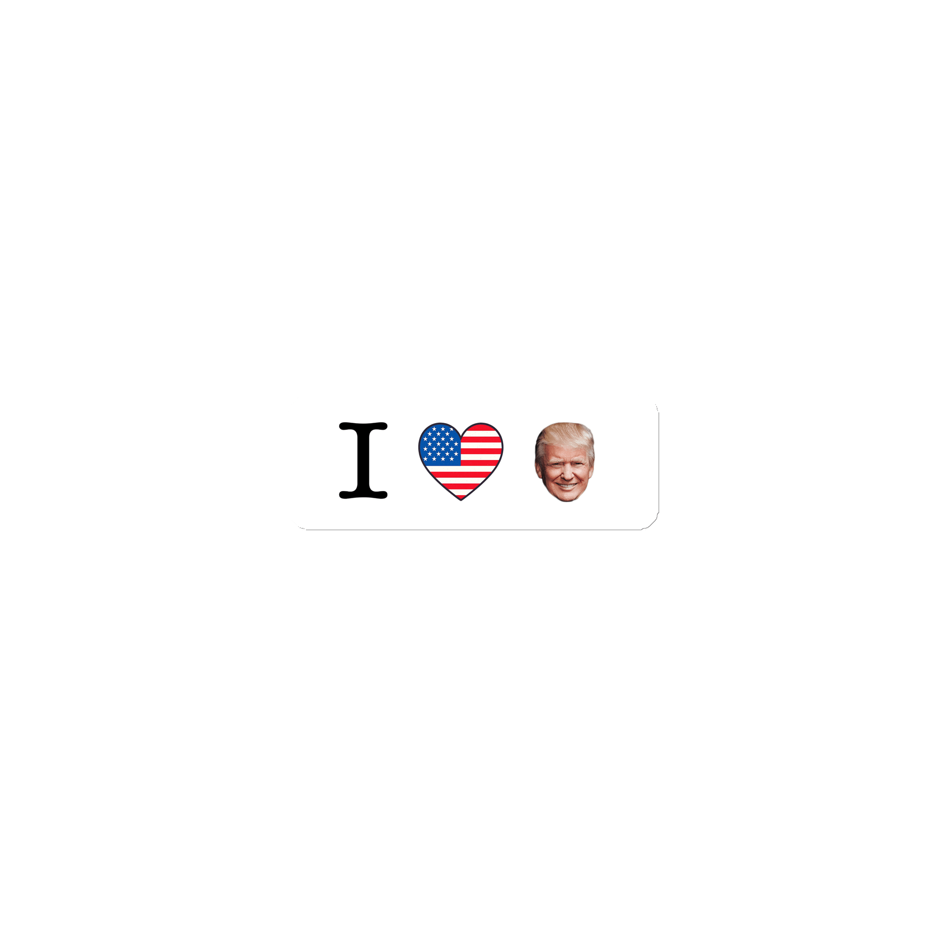 I HEART TRUMP MAGNET (WHITE) product image (1)