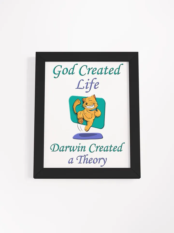 God and Darwin Cat Dance Print product image (1)