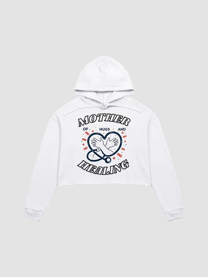 mother of Hugs and healing, Stethoscope Crop Hoodie product image (2)