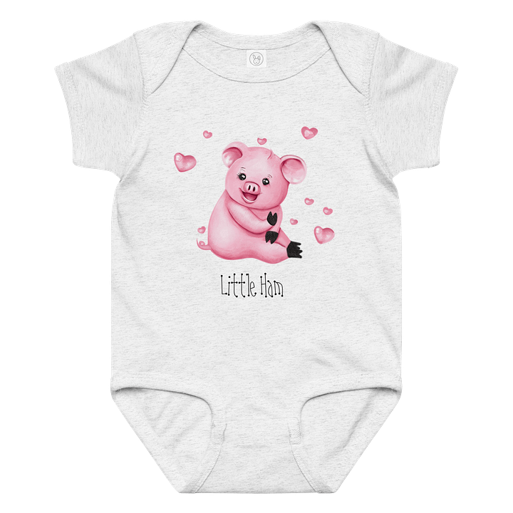 Adorable Pink Piglet Baby Bodysuit product image (1)