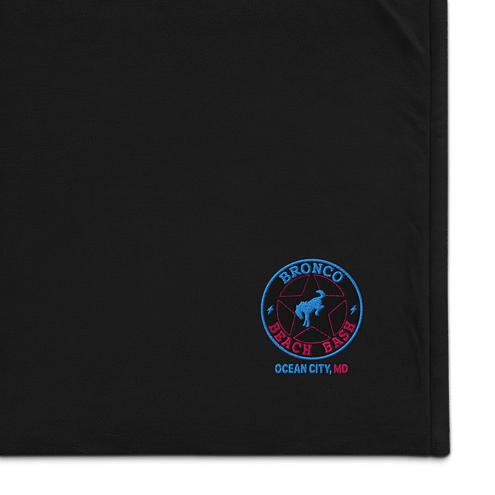 2025 Bronco Beach Bash Ocean City / Destination Bigfoot Bronco Collab | Port Authority Embroidered Premium Sherpa Blanket (Multiple Colors Available) product image (1)
