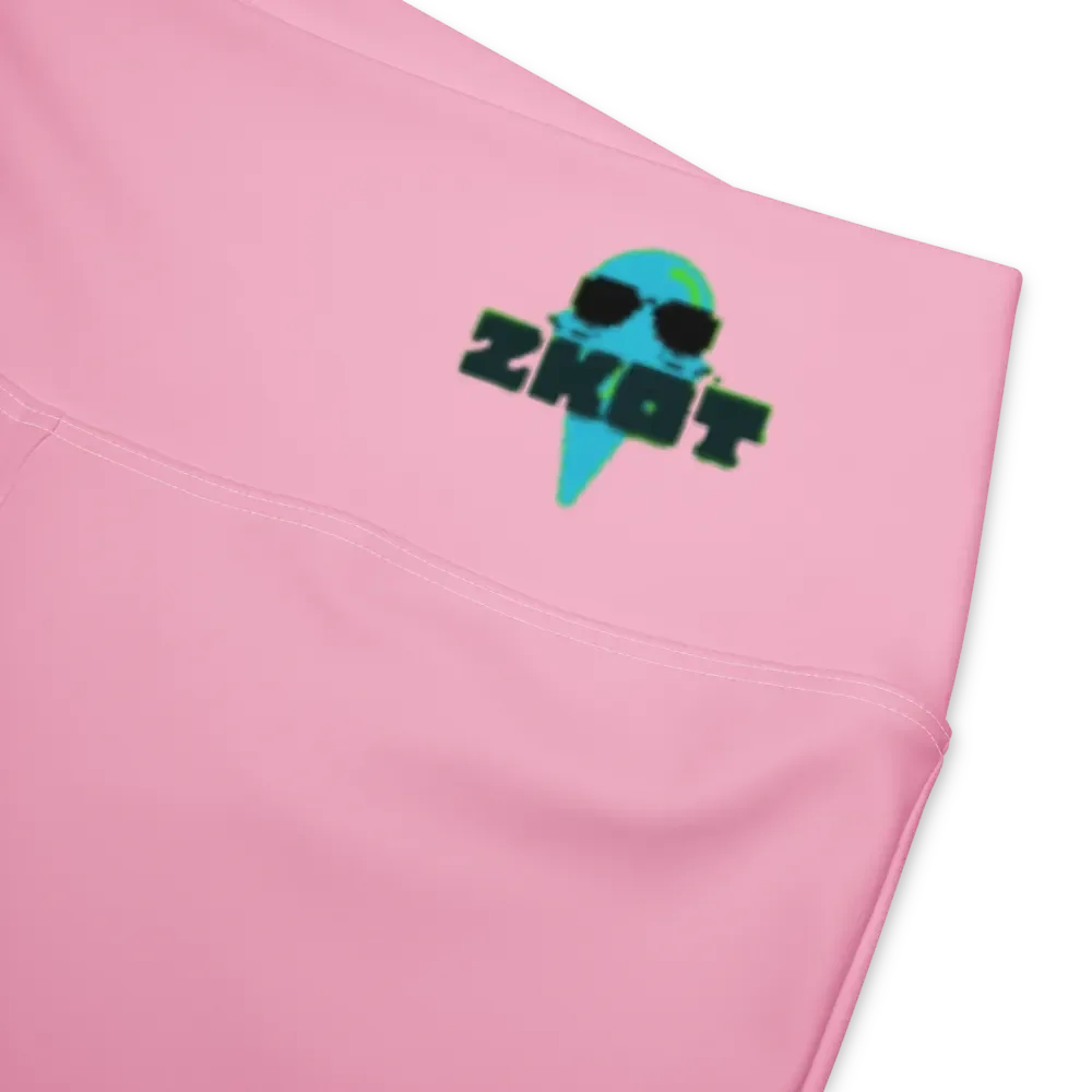Women's Cotton Candy Pink ZKOT Flare Leggings - Show your Support with Style - Womenswear product image (11)