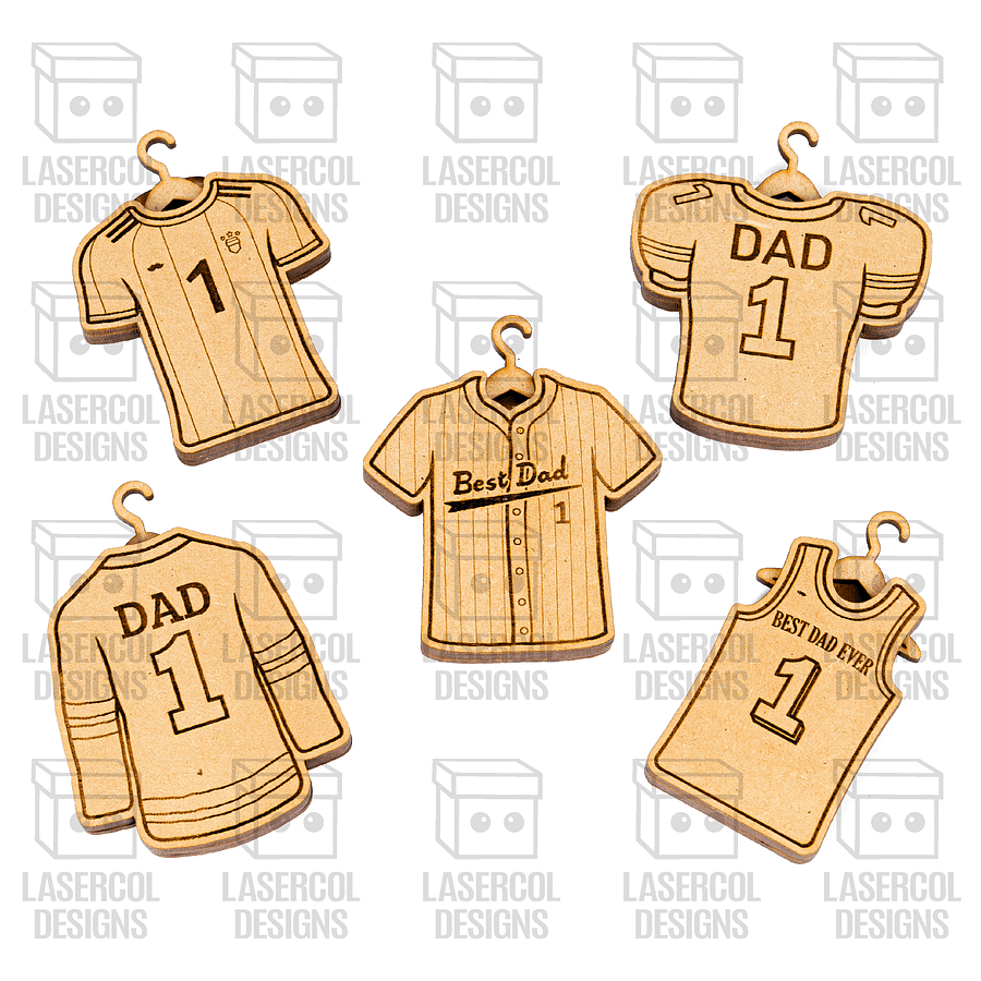 Father's Day Gift Sports Jersey Plaque Trophy For Dad - Laser Cut Files product image (4)