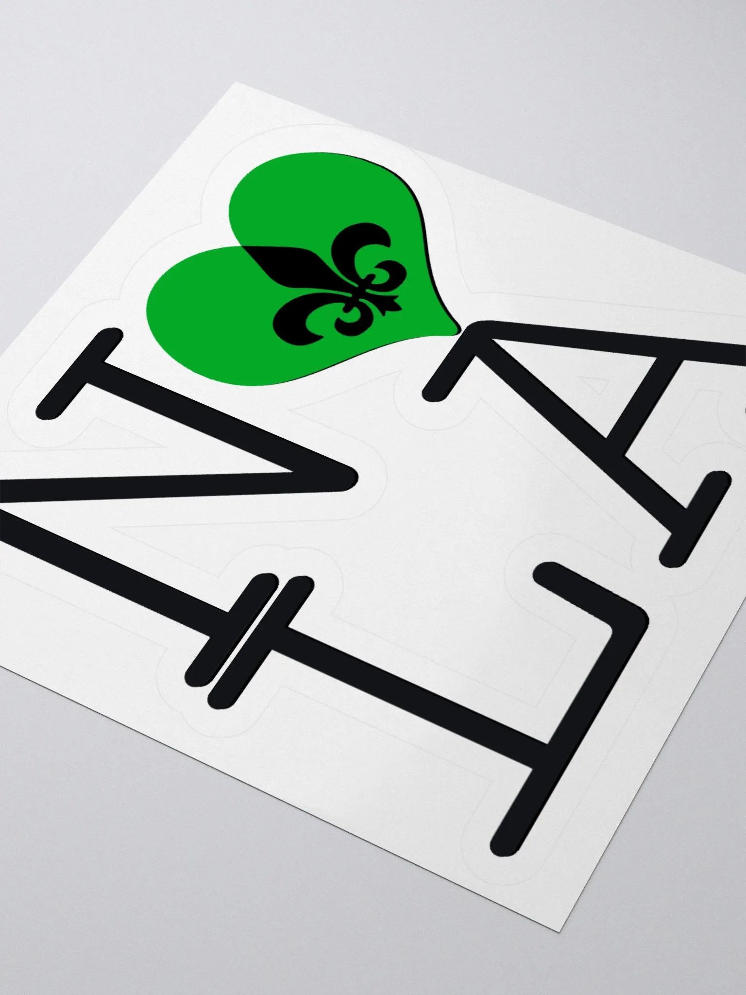 I LOVE NOLA **BIGSHOT STICKER** (GREEN HEART + IMAGE POP) product image (3)