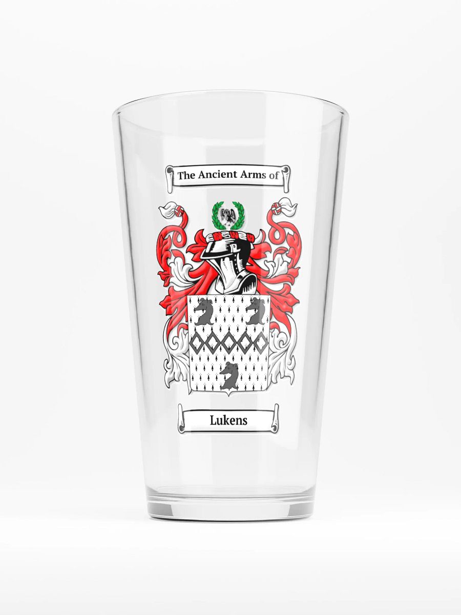 Lukens Family Crest - Shaker Pint Glass product image (1)