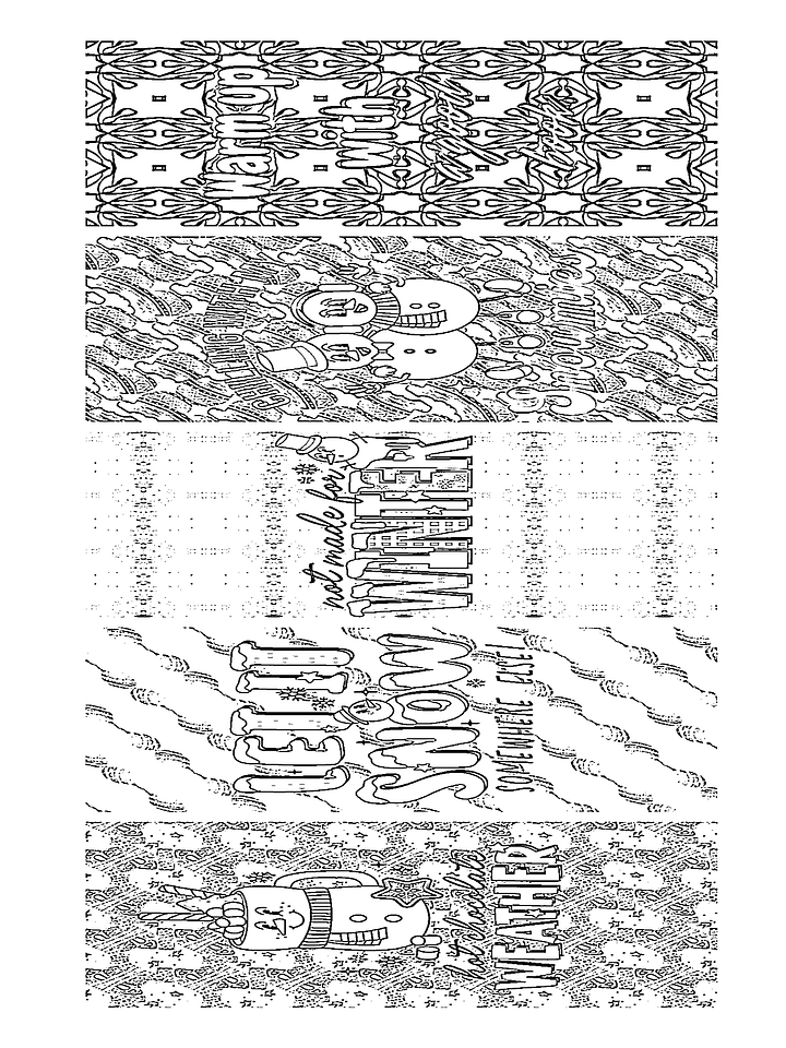 Coloring Your Own Winter Boomark Sheets product image (2)