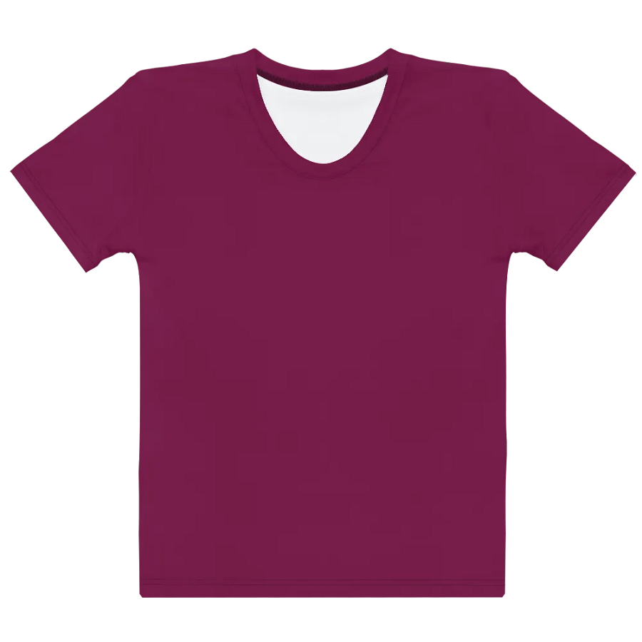 Plain Dark Burgundy Red True Summer Women's Crewneck Polyester Heavyweight Premium T-Shirt by Treasure Pie product image (10)