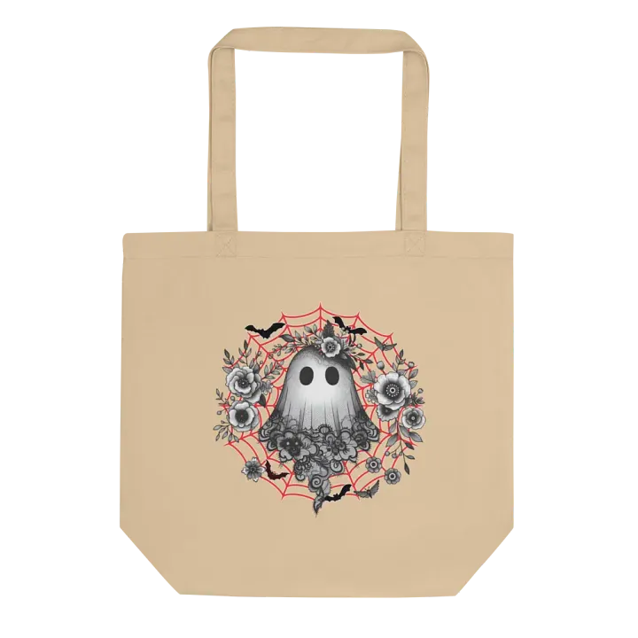 Lacey Ghost Whimsical Veiled Eco Tote product image (1)