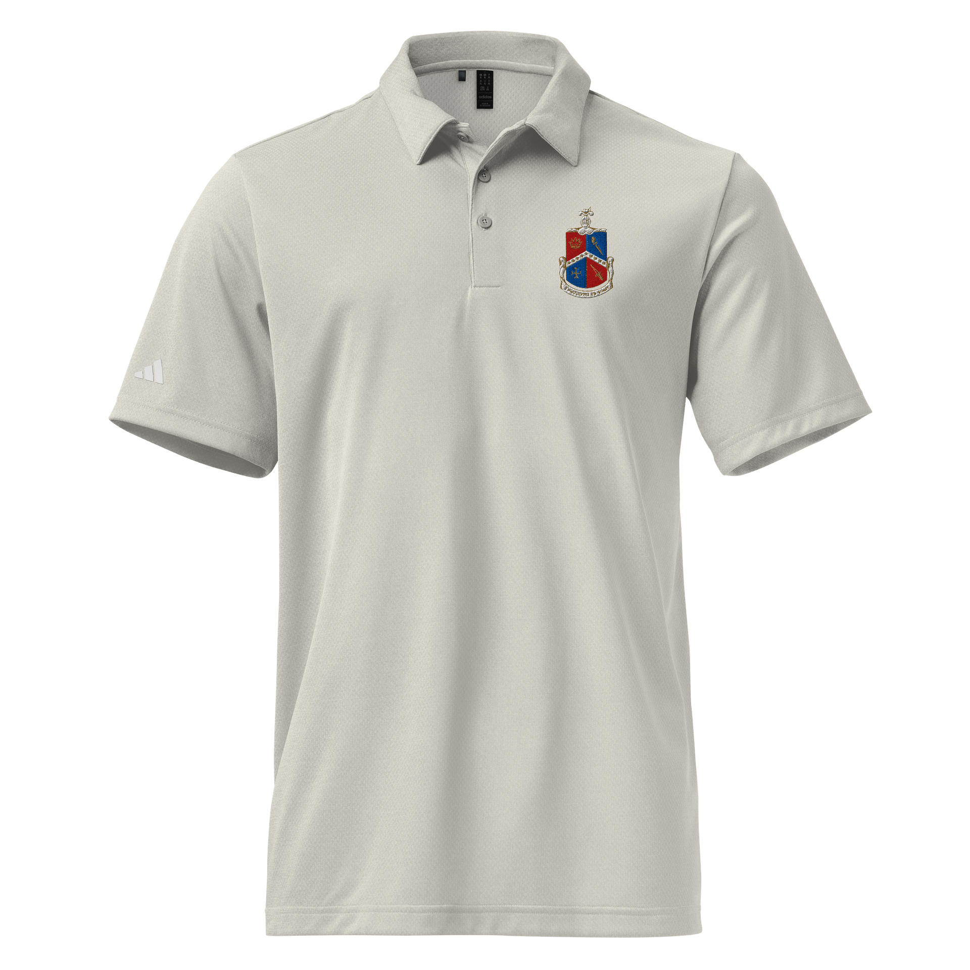 Alpha Delta Gamma Crest Space Dyed Polo by Adidas product image (1)