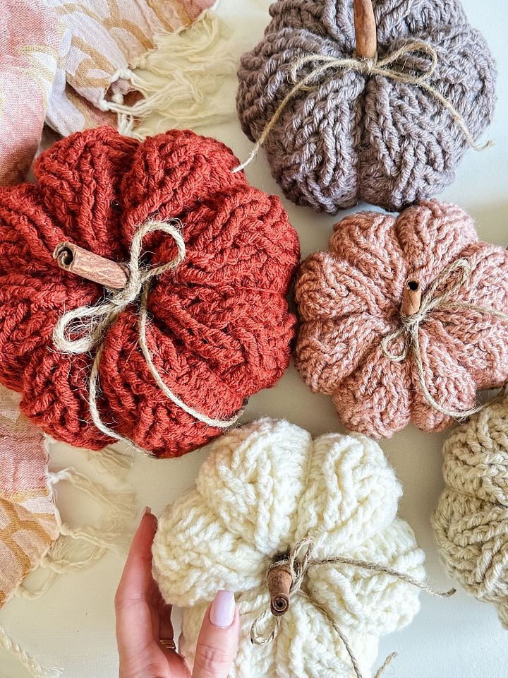 Cozy Cottage Cable Pumpkin Crochet Pattern product image (1)