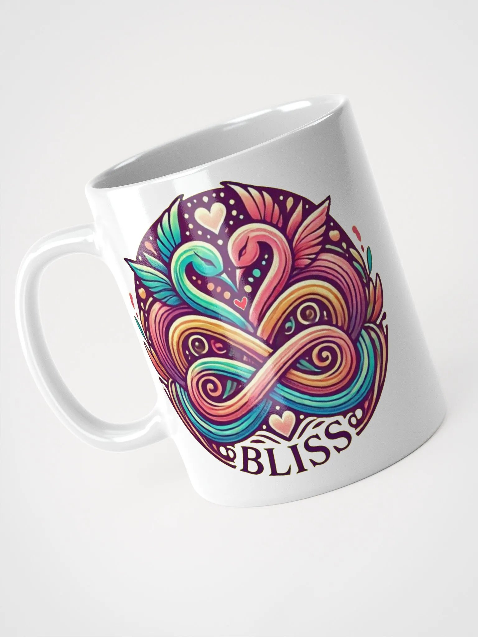 Blissful Swan Heart Mug product image (15)