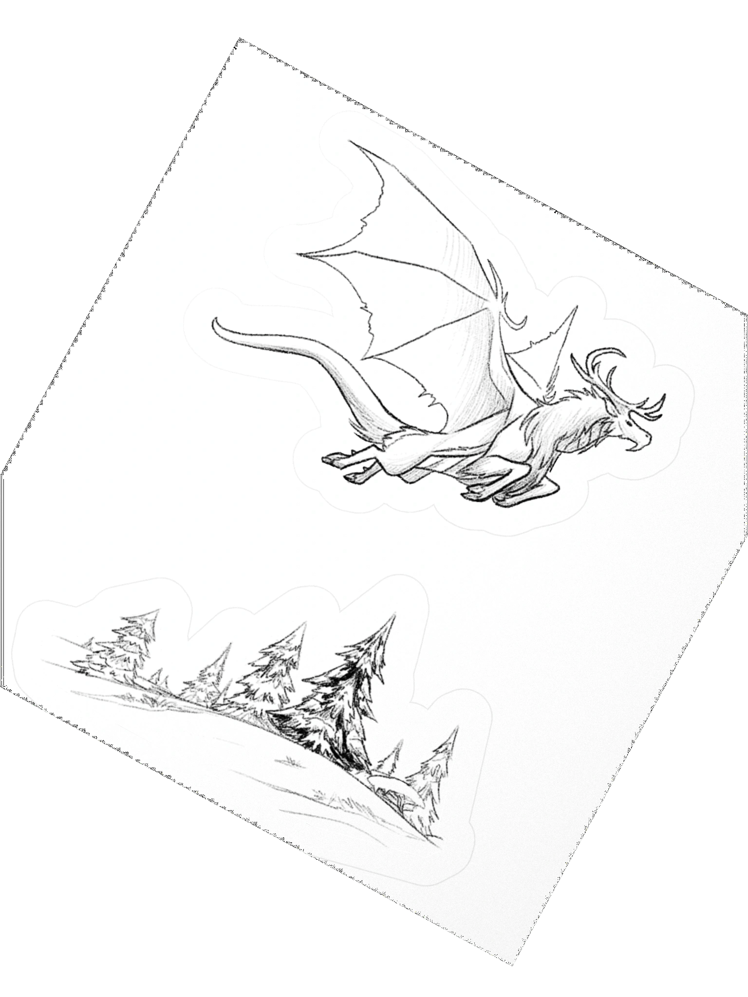 Caribou Dragon Sticker Set product image (2)