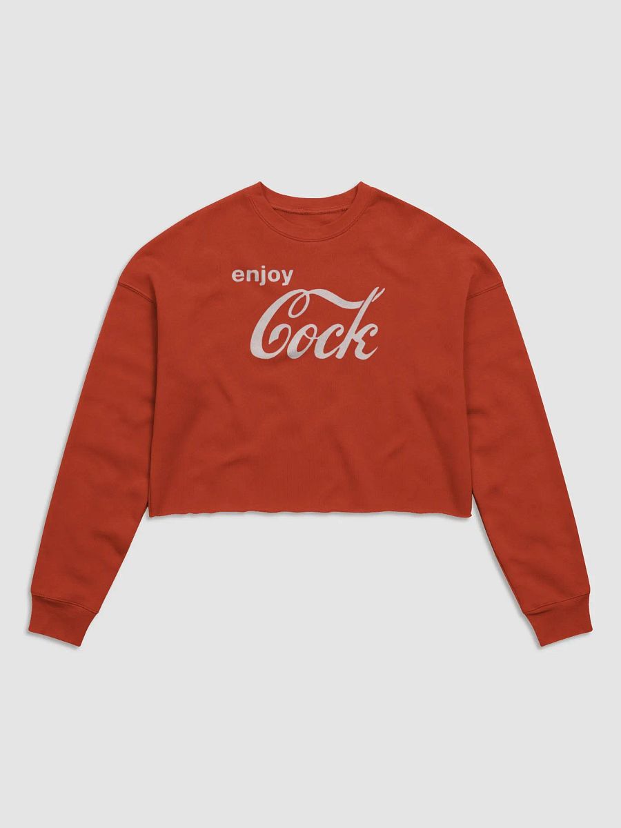 Refreshingly Bold: Enjoy Cock Women’s Crop Sweatshirt product image (3)