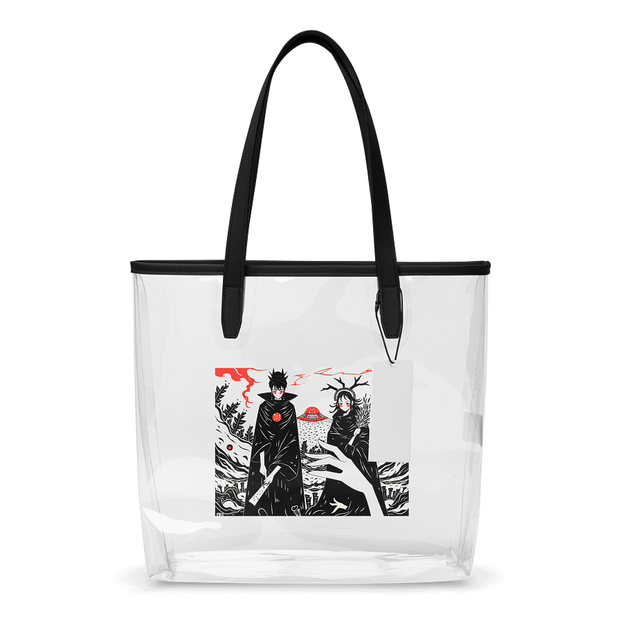 Mystical Figures in Dark Fantasy Landscape Clear Tote Bag product image (1)