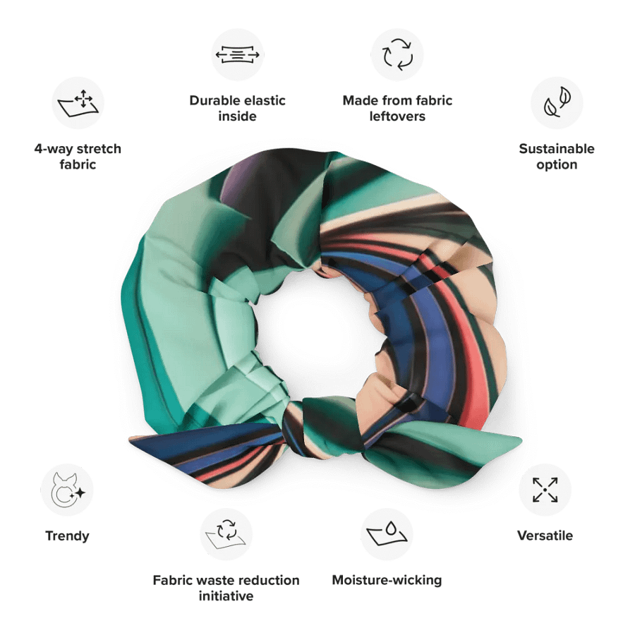 Exclusive All-Over Print Scrunchie with Abstract Design product image (12)