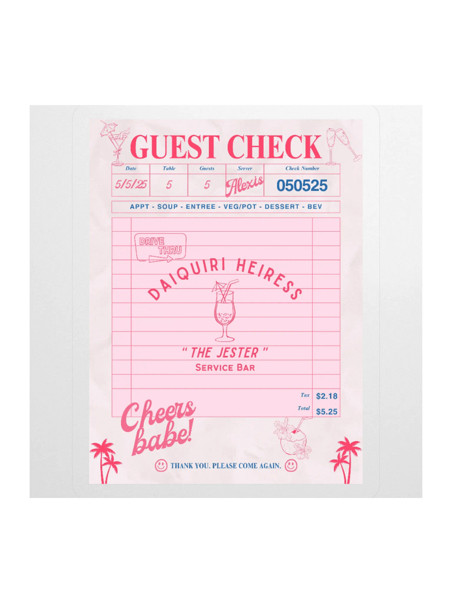 CHECK PLEASE! DAIQUIRI STICKER product image (1)