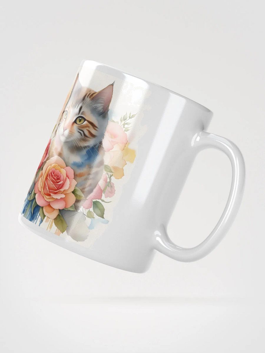 Symmetrical Kitten and Roses Mug product image (3)